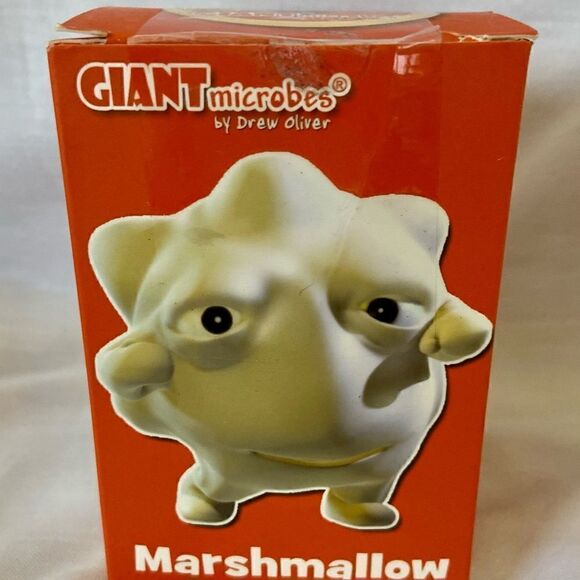 Giant Microbes Drew Oliver Marshmallow Vinyl Figure NIB New in Packaging Science - Picture 4 of 7